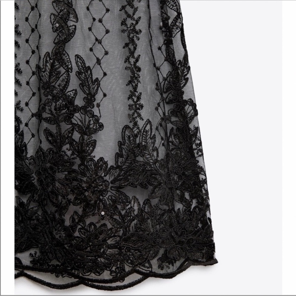 Cover-Up Transparent Brodé Femme - Manches Longues, Col Rond - Pour Plage, Voyage, Protection Solaire - Taille Unique (jusqu'à 65kg)